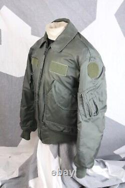 Usaf Alpha Sage Green Cold Weather Flyers Jacket Size Medium (mtl Armory)