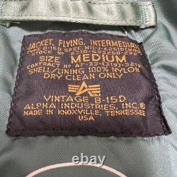 Used ALPHA B-15D Military Flight Jacket Men's Size M Japan
