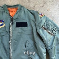 VINTAGE JACKET, FLYER'S MAN INTERMEDIATE, MA-1 Lg Alpha Ind. Air Command Patch