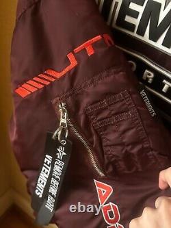 Vetements Size M Racing Bomber Jacket Alpha Industries Maroon Red