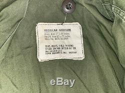 Vietnam era M65 Field Jacket OD Green, Med Reg, 1968 Alpha Industries US Army