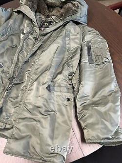 VintageAlpha Industries Mens M Extreme Cold Weather Parka Type N-3B Jacket Coat