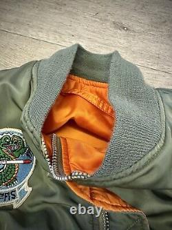 Vintage 70's Alpha Industries MA-1 Flight Jacket US Air Force 318th FIS