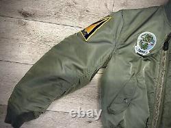 Vintage 70's Alpha Industries MA-1 Flight Jacket US Air Force 318th FIS