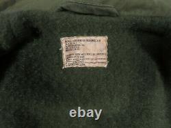 Vintage 70s Military USGI US Navy Cold Weather A-2 Permeable Deck Green Jacket