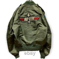 Vintage 80's Top Gun Collection L-2B Flight Jacket Size M Made In USA Movie