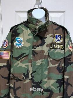 Vintage 90's Alpha industries US Air Force Camoflauge jacket Men's Size M RARE