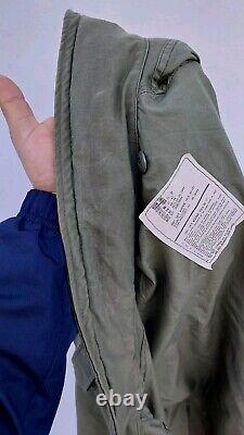 Vintage ALPHA INDUSTRIES M65 FIELD JACKET MEDIUM LONG OG-107 Cold Weather Coat