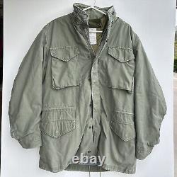 Vintage Alpha Industries Cold Weather Field Coat Jacket Size M Green OG-107