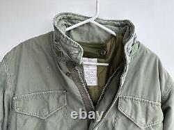 Vintage Alpha Industries Cold Weather Field Coat Jacket Size M Green OG-107