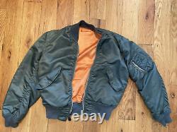 Vintage Alpha Industries L-2B Light Zone Flight Bomber Jacket Medium 60s 70s TN