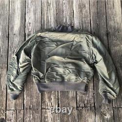 Vintage Alpha Industries L-2B Military Flight Bomber Jacket Made In USA