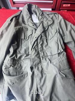 Vintage Alpha Industries Military Cold Weather Coat Og-107 Med-reg Green