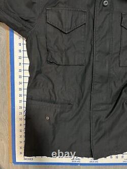 Vintage Alpha Industries Military Jacket Size Med Cold Weather Field Coat Black