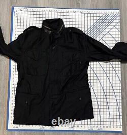 Vintage Alpha Industries Military Jacket Size Med Cold Weather Field Coat Black