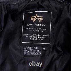 Vintage Alpha Industries NASA Space Aviator Bomber Leather Jacket Size M