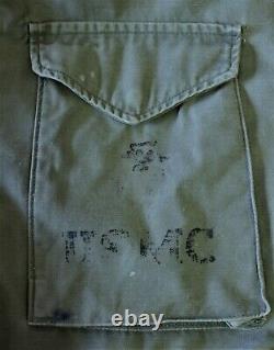 Vintage Genuine Usmc Dated 1974 Vietnam M65 Alpha Ind Field Jacket Medium Long