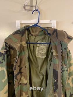 Vintage M65 Field Jacket Size L Green US Army 60's Vietnam Era Alpha Industries