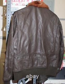 Vintage USN Flight Jacket Intermediate Type G-1 Size 42 Flying Man's Leather