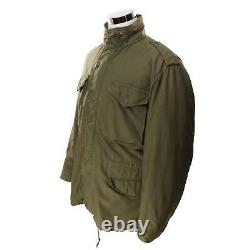 Vintage Us Army M1965 M65 Alpha Ind Field Jacket 1980 Size Medium Regular