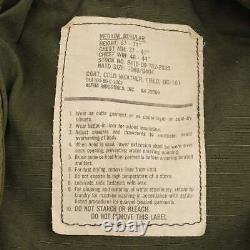 Vintage Us Army M1965 M65 Alpha Ind Field Jacket 1980 Size Medium Regular