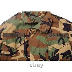 Vintage Us Army M-1965 M65 Woodland Camo Field Jacket 1999 Size Medium Regular W