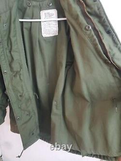 Vtg Alpha Industries M65 Cold Weather Field Coat Jacket Sz Med-Reg, Green OG-107