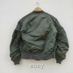 Vtg Alpha Industries USA MA-1 Reversible Airforce Army Military Bomber Jacket