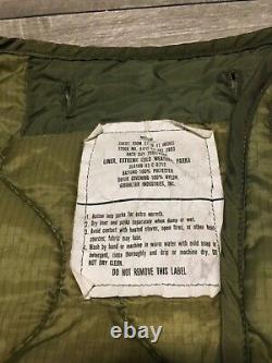 Vtg Alpha Industries US Army Camo Parka Cold Weather Jacket Military Medium Long