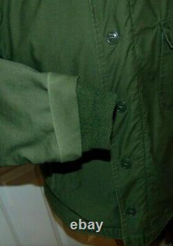 Vtg Military Issued Jacket Intermediate Cold Weather Og-107 Alpha Ind. Large