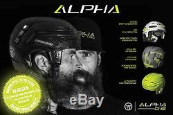 Warrior Alpha ONE PRO Combo Helm mit Gitter Profi Eishockeyhelm schwarz incl Cap