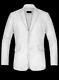 White Leather Blazer Men Pure Lambskin Coat Jacket 2 Button Size S M L Xl Xxl