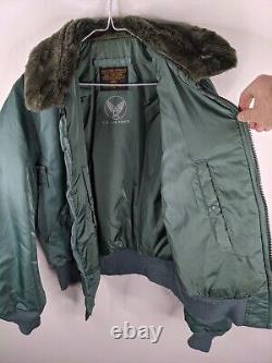 Alpha Industries B-15d Green USA Made Air Force Veste Volante Taille Homme M