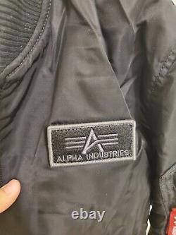 Alpha Industries Detachable Black Jacket/bomber Mjm38029c1 Taille Us Medium