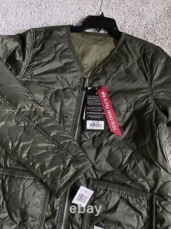 Alpha Industries Hommes Nylon Oignon Quilted Full Zip Liner Jacket Taille M
