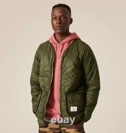 Alpha Industries L107303 Hommes Vert Nylon Oignon Quilted Full Zip Jacket Taille M