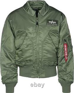 Alpha Industries Ma2 Cwu Flight Bomber Jacket Army Military Rembourré Sage Green