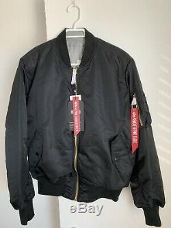 Alpha Industries Ma-1 Sang Chit Transport Réversible Vol Jacket Taille M Tn-o