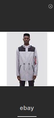 Alpha Industries Nwot Deluge Ripstop Fishtail Jacket Gray Taille Moyenne