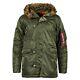 Alpha Industries Parka/manteau Slim Fit N-3b Pour Temps Froid En Nylon