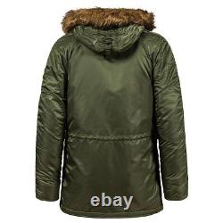 Alpha Industries Parka/Manteau Slim Fit N-3B pour temps froid en nylon