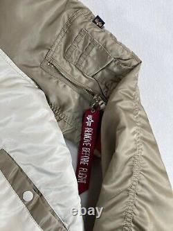 Alpha Industries Tiger Satin Bomber Rare Edition Limitée Veste Taille Moyenne Or