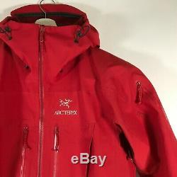 Arc'teryx Alpha Sv Gore-tex Pro Shell Hooded Jacket Mens Candy Apple Red M Medium