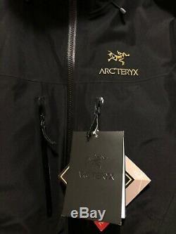 Arc'teryx Alpha Sv Gore-tex Pro Veste Homme Moyen 24k Noir Fabriqué Au Canada