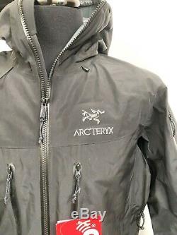 Arc'teryx Alpha Sv Veste Noire Gtx Pro Shell Recco Moyenne 799 $ Canada Nouveau Made