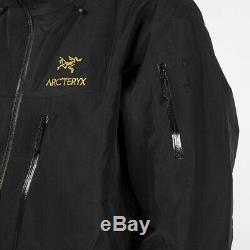 Arcteryx Alpha Sv Veste Hommes Or Noir Taille 24k Moyen Avec Tags Nouveau