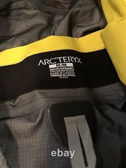 Arcteryx Ski Guide Veste Homme Viper Moyen Jaune Gore-tex Pro Alpha Sv