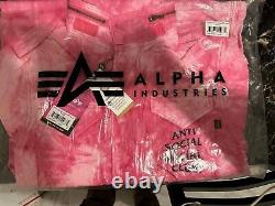 Club Social Anti Social Alpha Industries x Assc Veste M-65 Tie Dye Rose TAILLE M