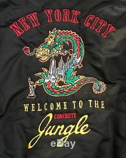 Guns N Roses Concrete Jungle Nyc Alpha Flight Jacket Ind Ma-1 Manteau Officiel New