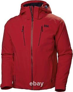 Helly Hansen Veste De Ski Isotherme Alpha 3.0 Pour Hommes, 222 Alert Red